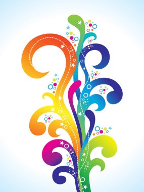 soyut sanat gökkuşağı duman