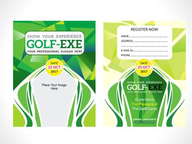 yaratıcı yeşil golf el ilanı