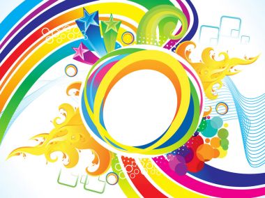 soyut sanat gökkuşağı alev patlayabilir