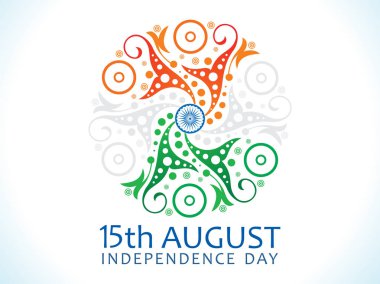 soyut sanat Hint üç renkli çiçek daire