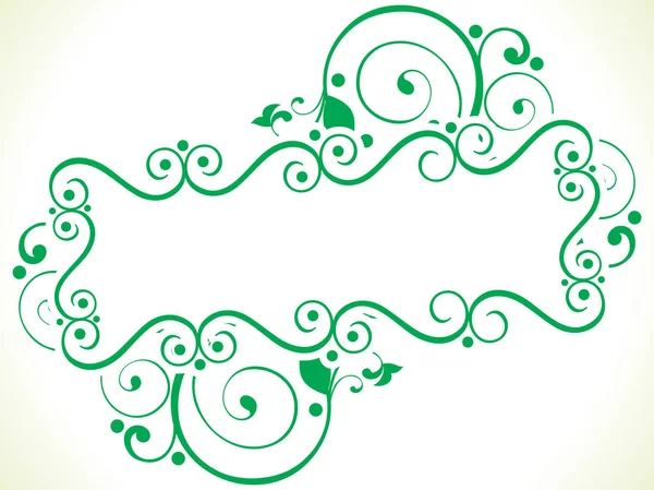 抽象芸術的な創造的なグリーンの花 — ストックベクタ