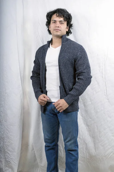 indian male model wearing sweater