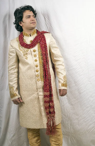 Young male model wearing sherwani — Stock Photo, Image