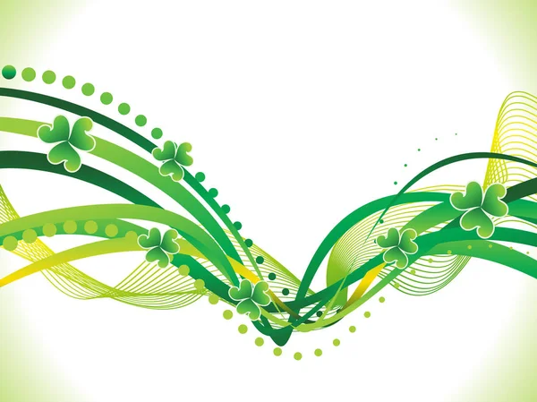 Абстрактний художній фон з зеленими стрічками — стоковий вектор