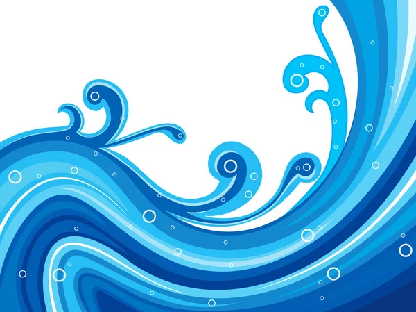 Abstract artistic water wave — Stock Vector