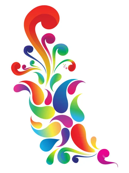 Abstrait artistique créatif coloré floral — Image vectorielle