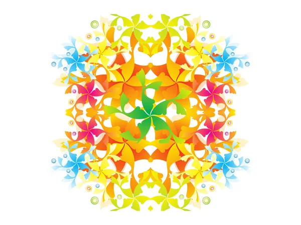 Abstraktní umělecké kreativní barevné duhové květinové — Stockový vektor