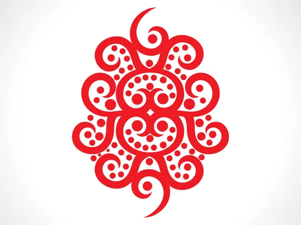 Abstracto creativo rojo floral — Vector de stock