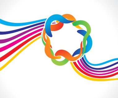 soyut sanatsal yaratıcı renkli gökkuşağı dalga arkaplan vektörü çizimi