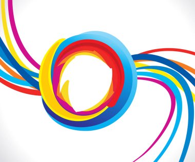 soyut sanatsal yaratıcı renkli dalga patlama vektörü çizimi