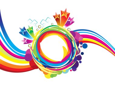 Soyut sanatsal yaratıcı dalga patlama vektör çizimi