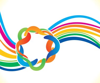 soyut sanatsal yaratıcı dalga vektörü çizimi