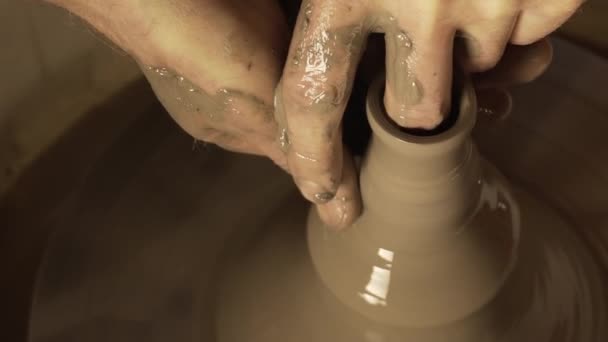 Keramik som görs. Keramik. Handgjorda. — Stockvideo
