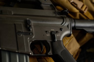Assault rifle m16, pistol, grenade clipart