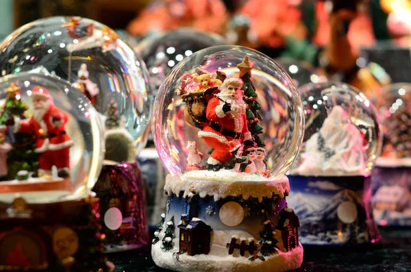 Snow-ball Toy Glass Ball Santa Claus — Stock Photo, Image