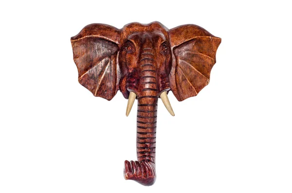 Estatuilla de elefante de madera — Foto de Stock