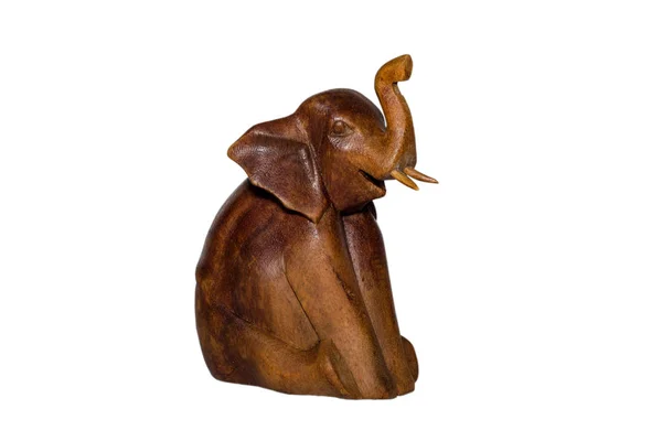 Estatuilla de elefante de madera — Foto de Stock