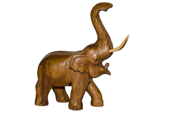 Estatuilla de elefante de madera — Foto de Stock