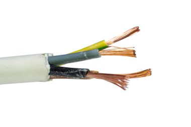 Çıplak teller elektrik kablosu.