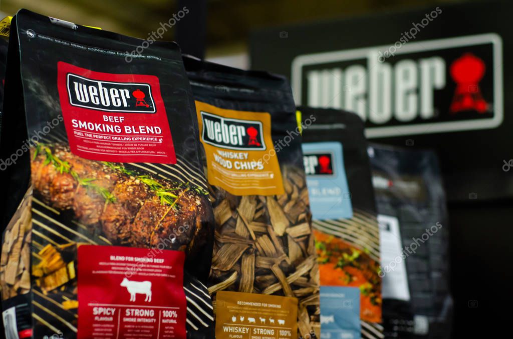 Kyiv, Ukraine - December 07, 2019: Weber beef smoking blend.