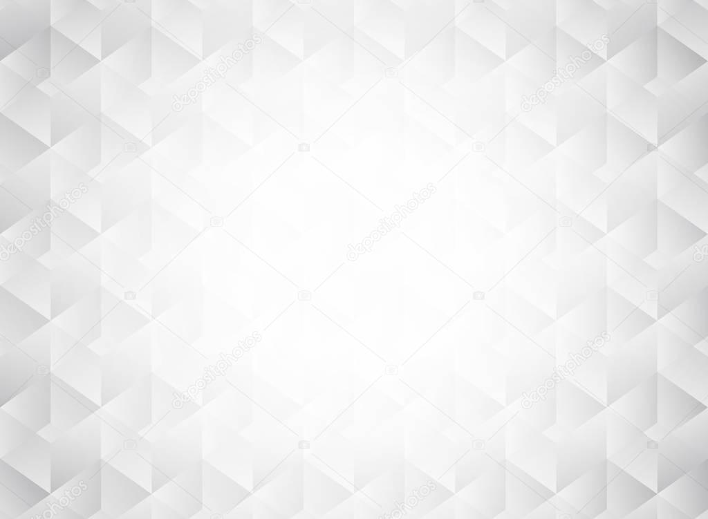 White abstract background with transparent cubes vector illustration