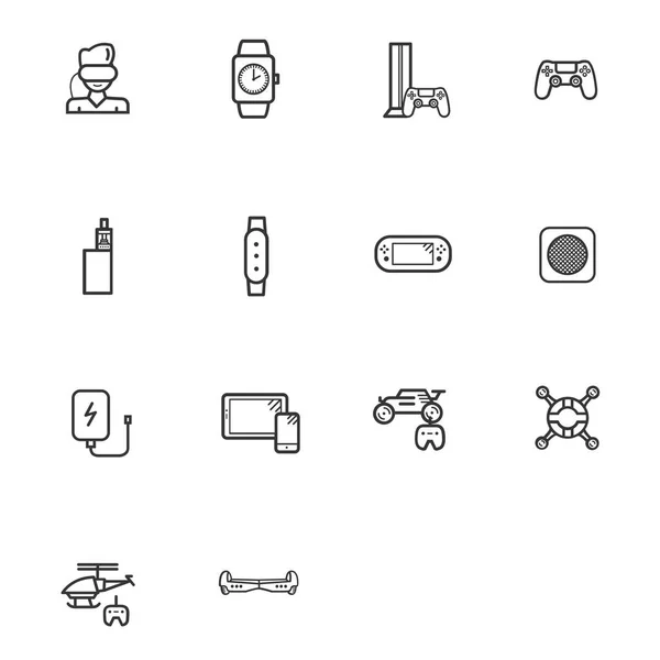 Gadgets vector icono conjunto — Vector de stock