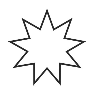 Bahai simge vektör simgesi