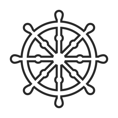 Dharma tekerlek, Budizm vektör simgesi