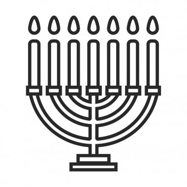 Yedi Kollu Şamdan, mum vektör simgesi