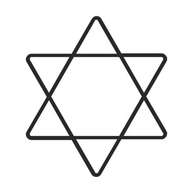 Davut'un yıldızı simge vektör simgesi