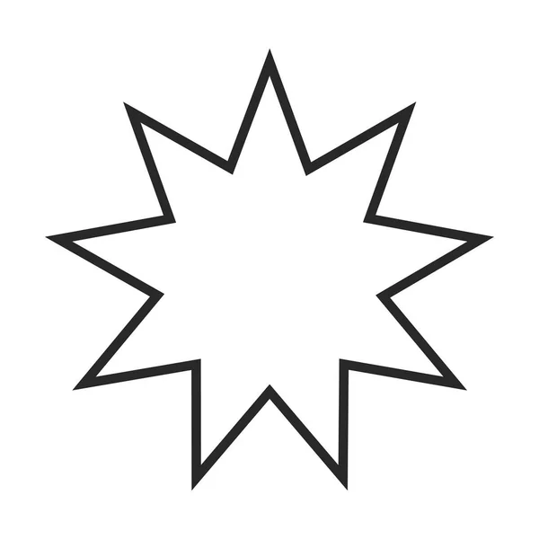 Bahai Symbol Vektorsymbol — Stockvektor