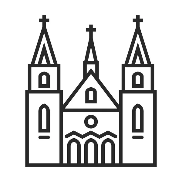 Igreja Católica vetor ícone —  Vetores de Stock