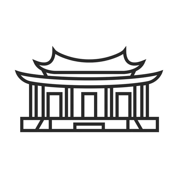 Icono de vector templo confuciano — Archivo Imágenes Vectoriales