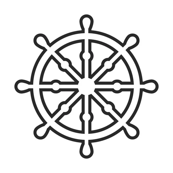 Dharma-Rad, Buddhismus-Vektorsymbol — Stockvektor