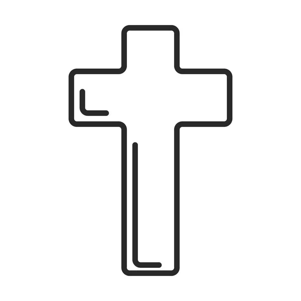 Kříž vektorové ikony — Stockový vektor