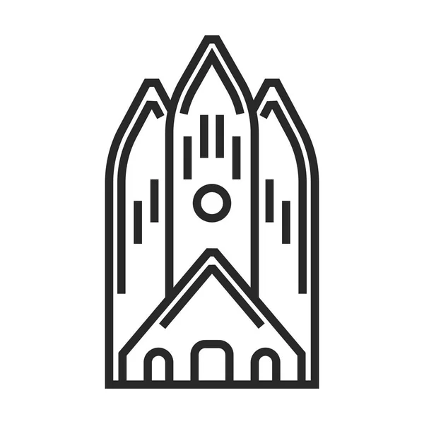 L'icône vectorielle de l'église de Grundtvig — Image vectorielle