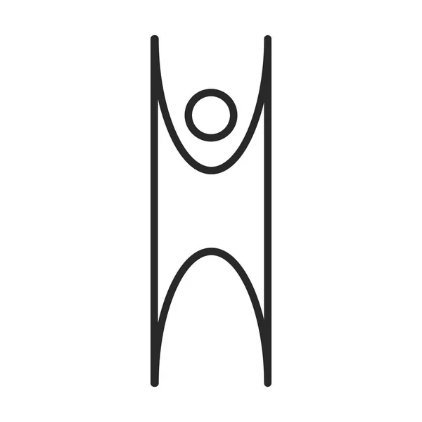 Ícone do vetor do símbolo do humanismo —  Vetores de Stock