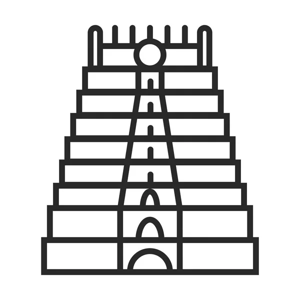 Meenakshi templo India vector icono — Archivo Imágenes Vectoriales