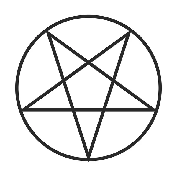 Pentagram symbool vector pictogram — Stockvector