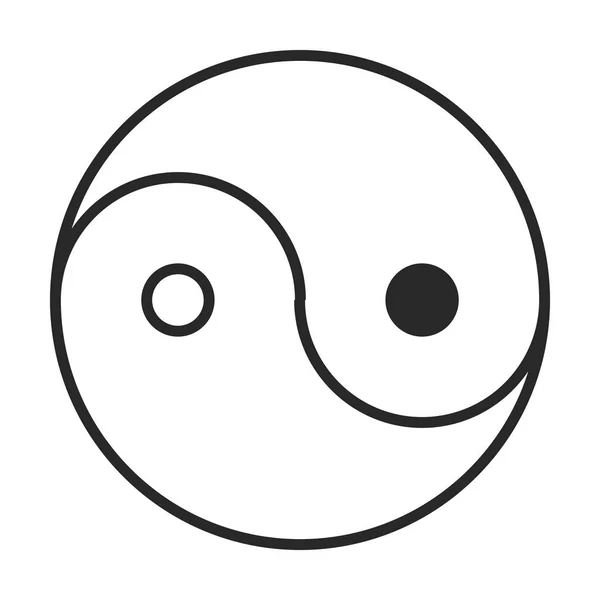 Yin-Yang-Vektorsymbol — Stockvektor