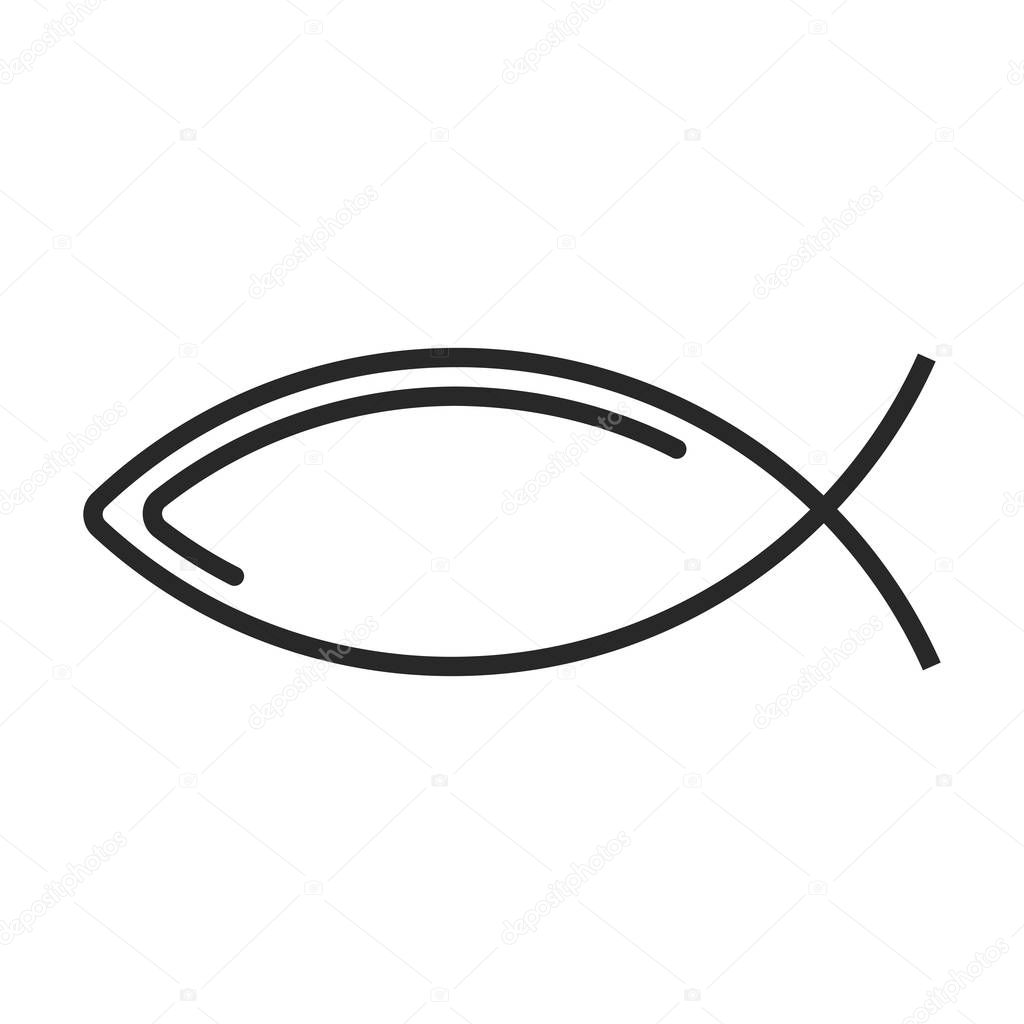 Ichthys symbol vector icon