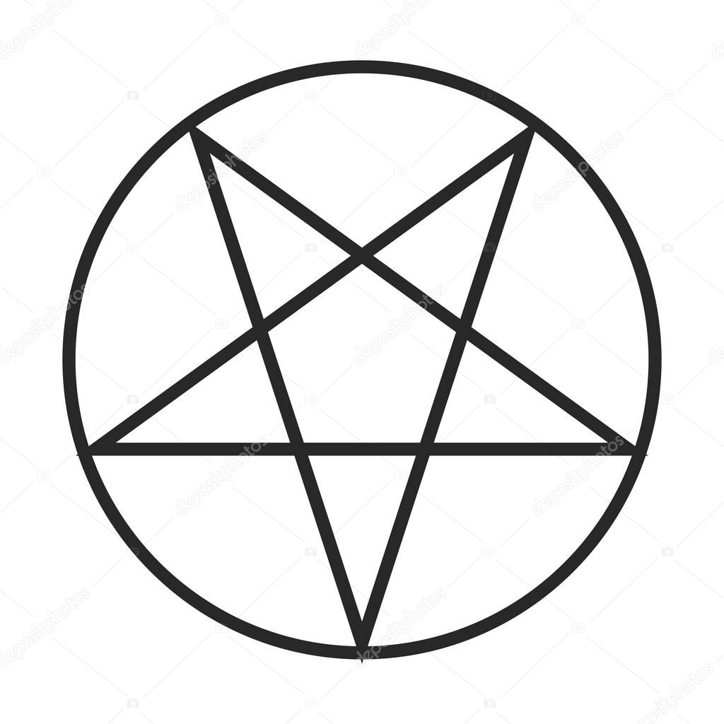 pentagram symbol vector icon