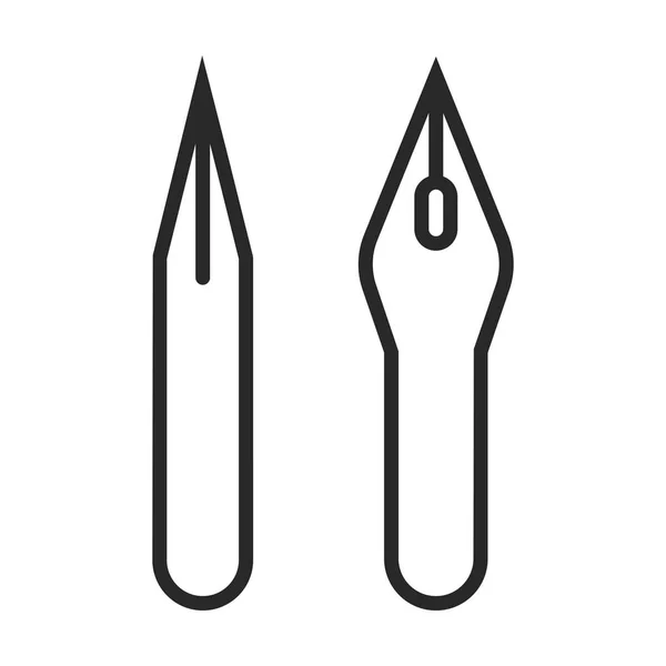 Calligraphy pen vector icon — Stock Vector