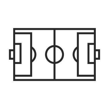 Futbol alanı vektör simgesi.