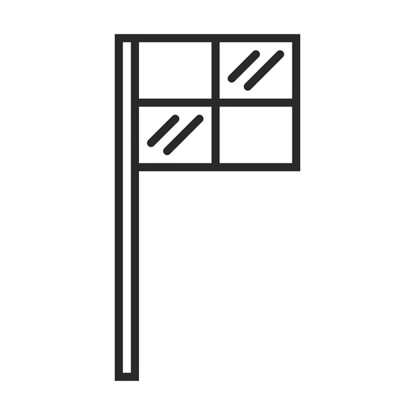 Flagga vektor ikonen — Stock vektor