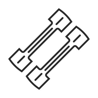 Halter fitness vektör simgesi