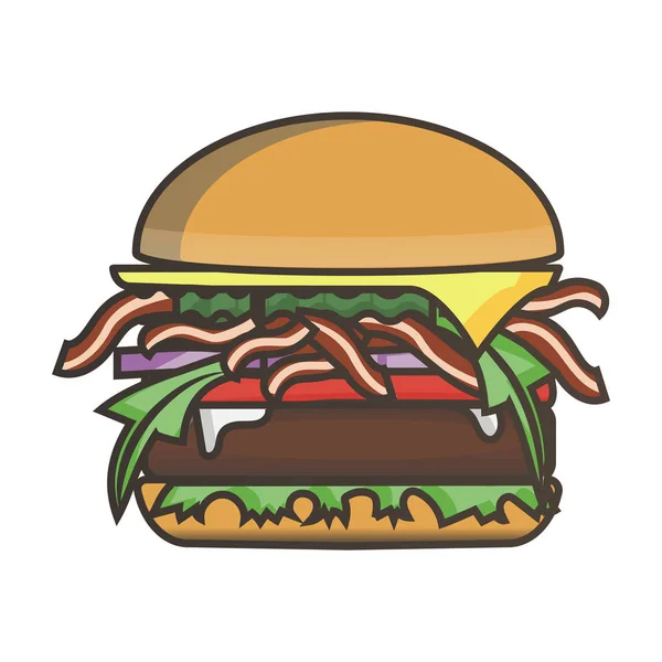 Εικονογράφηση φορέας cheeseburger — Διανυσματικό Αρχείο
