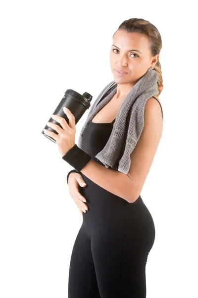 Frau ruht sich nach dem Training aus — Stockfoto