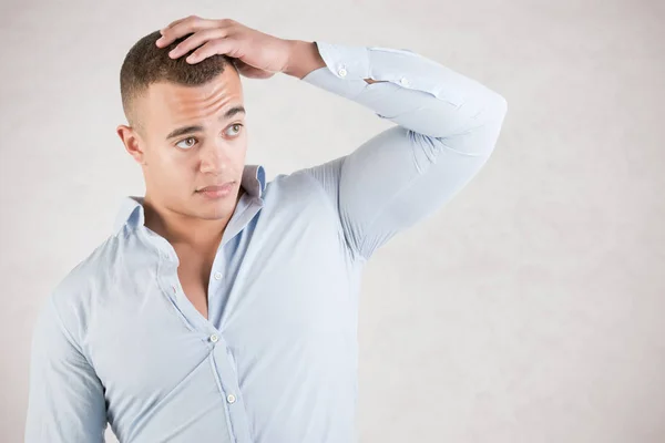 Man Checking Hair — Stock Photo, Image