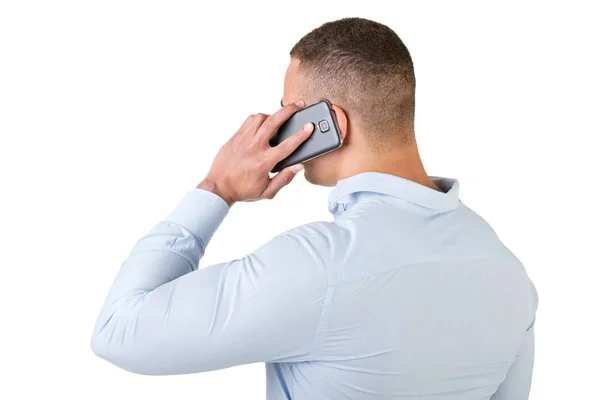 Mannen som pratar i telefon — Stockfoto